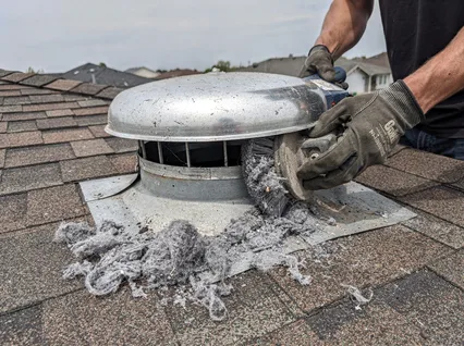 Cleaning Dryer Vent On Roof in Brooklyn