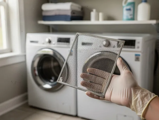 Brooklyn Dryer Vent Cleaning specialist performing detailed lint trap cleaning service in Brooklyn