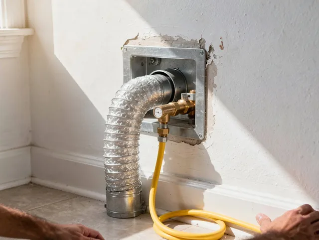 Brooklyn Dryer Vent Cleaning certified technician performing specialized gas dryer vent cleaning in Brooklyn